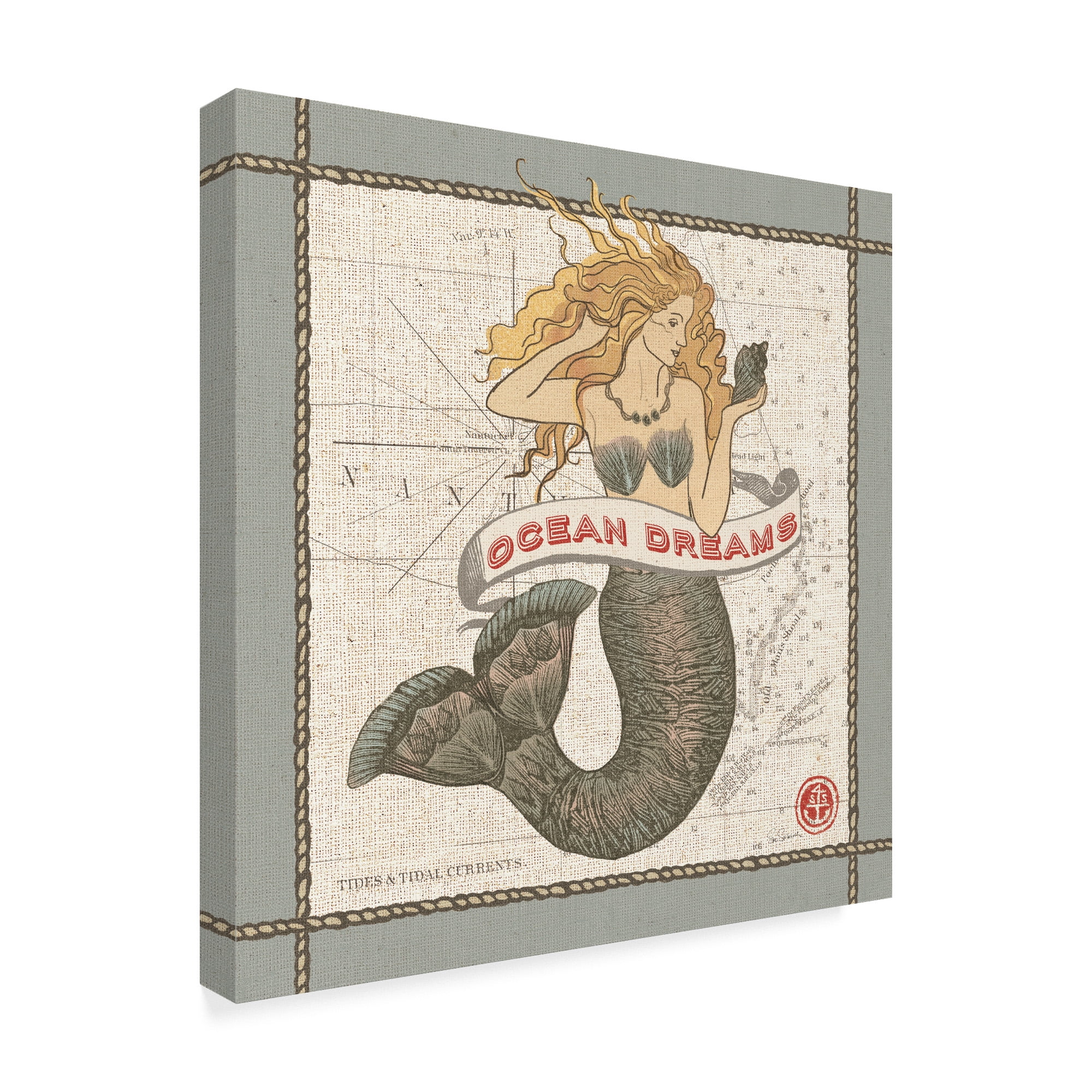 Trademark Fine Art 'Drift Away Mermaid' Canvas Art by Sue Schlabach