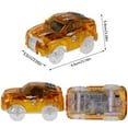 thumbnail image 4 of HLONK 4Pcs Tracks Cars Replacement Only ，Light Up Car Model Toy，with 5 LED Light  Battery Powered，Compatible with Most Tracks for Toddlers Aged 3+，Fun Gift for Kids, 4 of 7