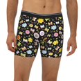 thumbnail image 2 of Men'S Boxer Briefs, Flower Butterfly Print Soft And Breathable Mens Underwear Boxer Briefs With Widen Waist, 2 of 2