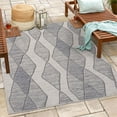 thumbnail image 3 of LR Home Gayle 5' x 7' Blue/Ivory Geometric Performance Indoor/Outdoor Area Rug, 3 of 8