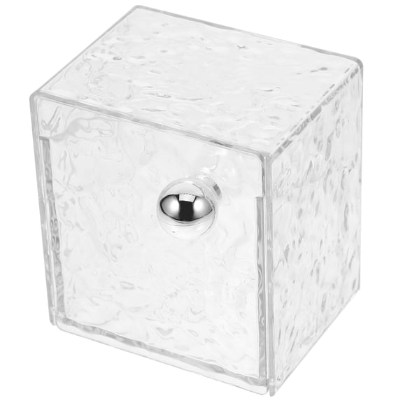 LEORX Wall Mounted Transparent Cotton Puff Organizer Box for Bathroom Storage