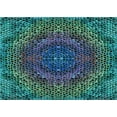 thumbnail image 1 of Ahgly Company Indoor Rectangle Patterned Deep-Sea Blue Area Rugs, 2' x 5', 1 of 6