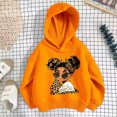 thumbnail image 3 of Kiijoy Little Girls Casual Hoodies Graphic Long Sleeve Sweatshirts, Orange, Sizes 5-6Y, 3 of 3