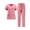 Pink, variant on Fgvctg Scrubs for Women Set Plus Size Jogger Scrubs Stretchy V-Neck Scrub Pants and Tops Nursing Scrubs Medical Uniforms Clothing Set for Women Black XL