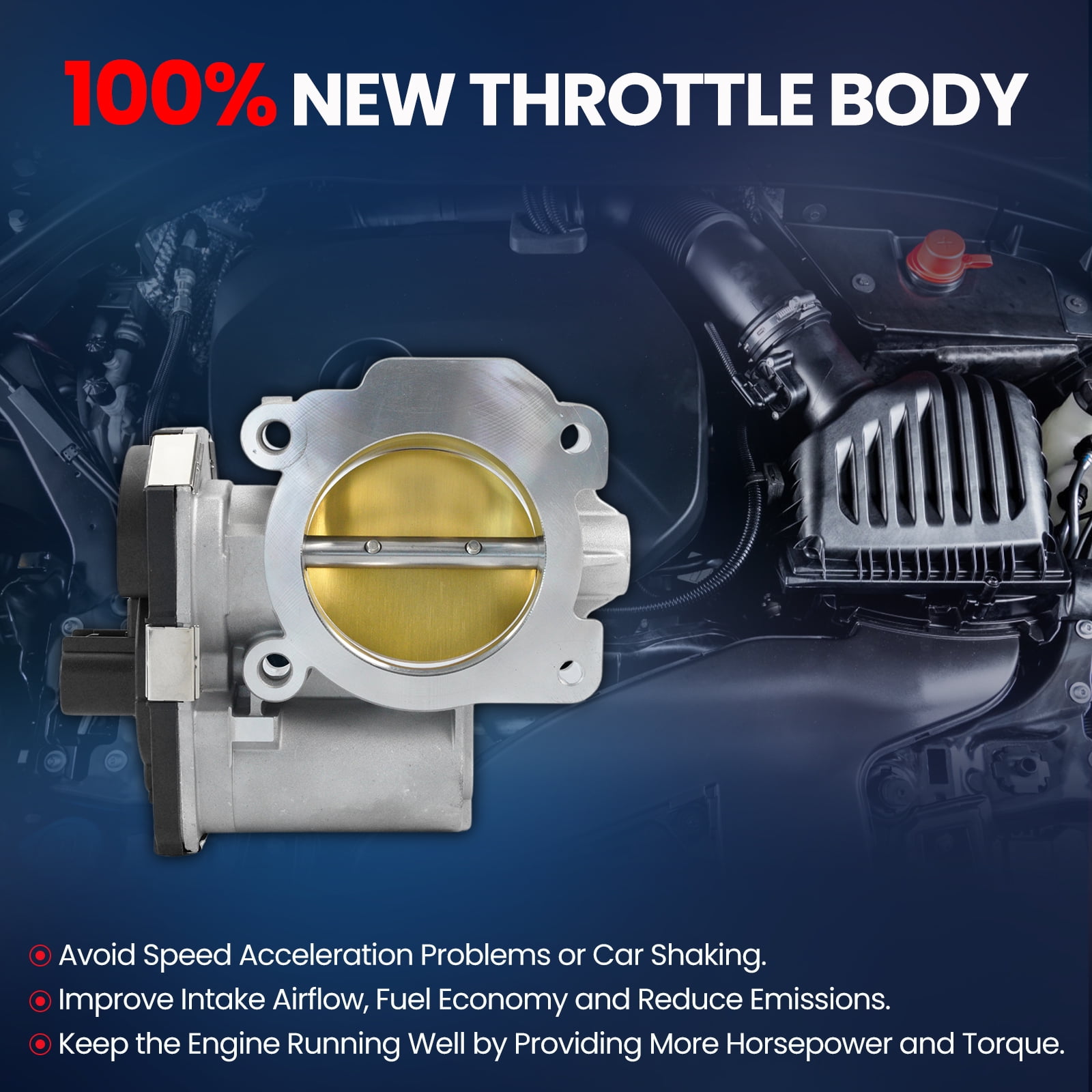 MOCA AUTOPARTS Electronic Throttle Body Fit for 2008-2011 Chevrolet Captiva Sport L4 2.4L & 2008-2012 Chevrolet Malibu L4 2.4L