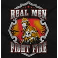 thumbnail image 2 of Real Men Fight Fire Firefighter Men's Big & Tall Graphic Hoodie Brisco Brands 2X, 2 of 5