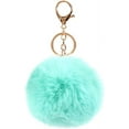thumbnail image 1 of YISITIAN 8cm Pom Pom Keychains Faux Rabbit Fur Ball Keychain Car Keyring Fluffy Pompom Key Chains Key Holder Handbag Charms CJ919-91409, 1 of 9
