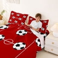 thumbnail image 3 of Erosebridal Football Sport Court Full Size Sheets,Soccer Ball Games Bed Sheets For Kids Boys 4-Piece, 3 of 6
