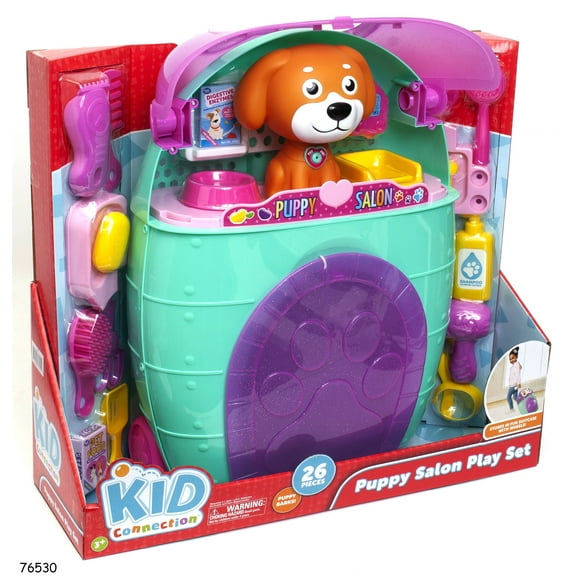Kid Connection Puppy Salon Playset, 26 Pieces, Baby and Toddler Toy