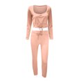 thumbnail image 5 of Moda entrenamiento mujer Casual sólido manga larga Tops Yoga pantalones conjunto Leggings Pompotops  qwe22529, 5 of 5