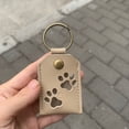 thumbnail image 1 of Pet Hair Memorial Keychain Leather Storage Bag with Pet Claws Pattern for Dog Cat Hair Keepsake, 1 of 3