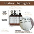 thumbnail image 3 of Artanis Home Amber Refillable Body Wash, Shampoo and Conditioner Bottles - PET Plastic Shampoo Bottles with Stainless Steel Pumps and "Modern Apothecary" Labels- 16 oz, 3 Pack, 3 of 7