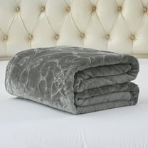 Flannel Bed Blanket,Soft Embossed Plush Fleece Blanket, Queen 75" x 91",3.3lb