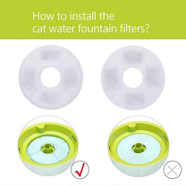 Cat Water Fountain Filters Replacement Filters for Cat Water Fountain Water Dispenser 4PCS