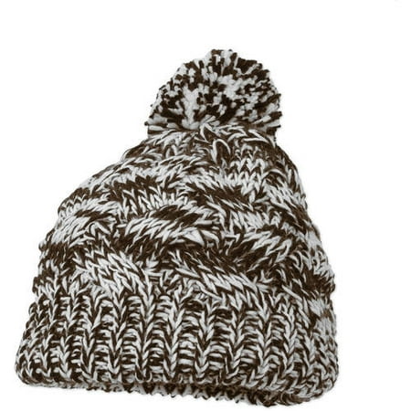 Magid Cable Knit Beanie Hat, with Pom