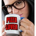 thumbnail image 2 of 3drose, Pizza Lover Red, 15oz Two-tone Blue Mug, 2 of 6