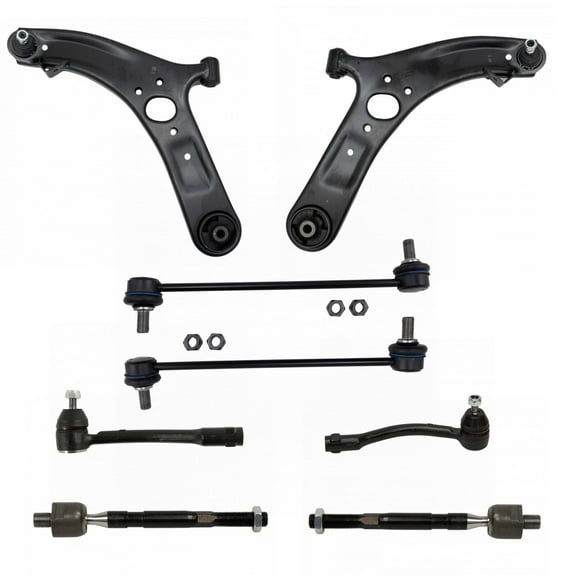 8 Piece Steering & Suspension Kit Control Arms Ball Joints Tie Rods End Links PSA69513