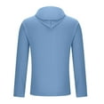 thumbnail image 5 of BiZtdJrK Sun Protection Jacket for Men Rash Guard Hooded Fishing Shirt Zip up Outdoor Hiking Long Sleeve Hoodie with Pockets Sky Blue L Mother's Day Gifts, 5 of 9