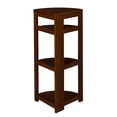 thumbnail image 6 of Niche Flip Flop 34 Inch Folding 3-Shelf Corner Bookcase, No Tools Assembly, Sturdy Solid Wood, Easy Setup, Space-Saving Bookshelf for Home, Office, Dorm, Living Room, Bedroom, Mocha Walnut Finish, 6 of 8