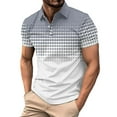 thumbnail image 2 of QATAINLAV Men's Golf Shirts Summer Short Sleeve Polos Shirt Muscle Fit Button Down Lapel Athletic Tops Casual Breathable Blouses Gray XXL Today's Sales, 2 of 5