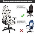 thumbnail image 6 of SCRAWLGOD Dachshund Paw Print Black White Print Gaming Chair Cover with Armrest Cover, Comfort Gaming Reclining Chair Slipcover Stretch Thick Desk Chair Seat Cover Rotating Computer Chair Protector, 6 of 7