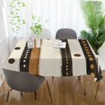 thumbnail image 3 of Yayeee Tablecloths 54" x 54" Rectangle Wrinkle Resistant Party Table Cover, Beige Abstract Dots, 3 of 8