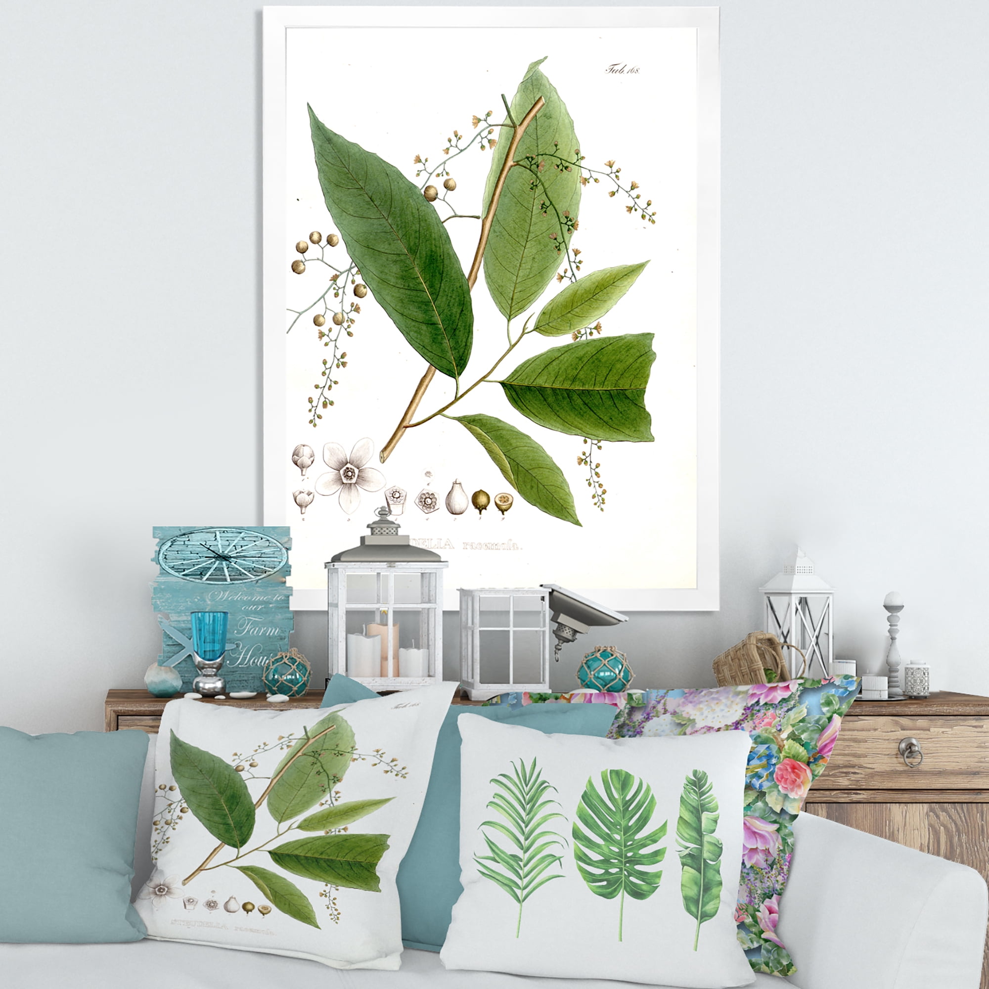 Designart 'Ancient Brazilian Plant I' Traditional Framed Art Print