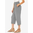 thumbnail image 3 of Roaman's Women's Plus Size Soft Knit Pull-On Capri Pant, 3 of 5