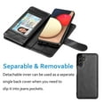 thumbnail image 4 of 6.5" Galaxy A13 Wallet Case, Samsung Galaxy A13 2021 PU Leather Case, Njjex Luxury PU Leather 9 Card Slots Holder Carrying Folio Flip Cover [Detachable Magnetic Hard Case] & Kickstand & Hand Strap, 4 of 5