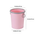 thumbnail image 4 of Kitchen Trash Can, Step-On Garbage Can with Lid, Tall Kitchen & Bathroom Trash Can, Small Office Waste Bin, Pink - Xuniizn, 4 of 7