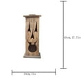 thumbnail image 2 of Rustic Wooden Pumpkin Lantern Halloween Indoor Outdoor Decor, Handcrafted Jack-O'-Lantern Candle Holder 12", 2 of 4