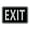 Black / Silver, variant on Classic Framed Exit Sign (Black /Gold) - Small