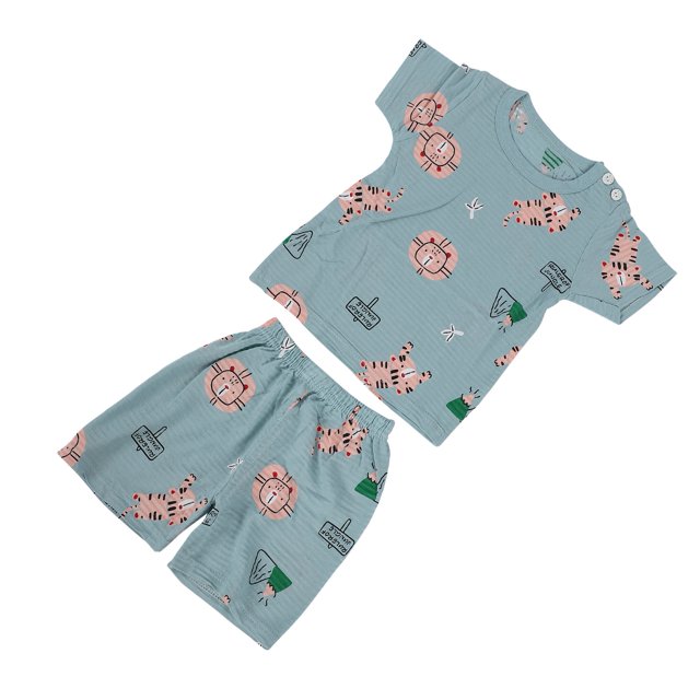 Conjunto De Pantalones Cortos Para Bebé, Conjunto De Ropa De Verano Para Bebé Cómodo De Algodón Con Patrón Lindo Para Niños Pequeños Para La Vida Diaria Para Cumpleaños EOTVIA NO