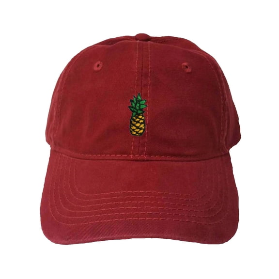 Go All Out Adult Pineapple Embroidered Deluxe Dad Hat