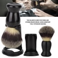 thumbnail image 2 of Brosse à Barbe en Bois de Sanglier Doux Outil de Rasage pour Hommes Kit de Peigne à Moustache Support de Rasage, 2 of 8