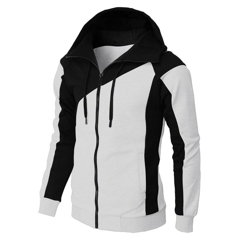 Black and white zip up jacket new arrivals