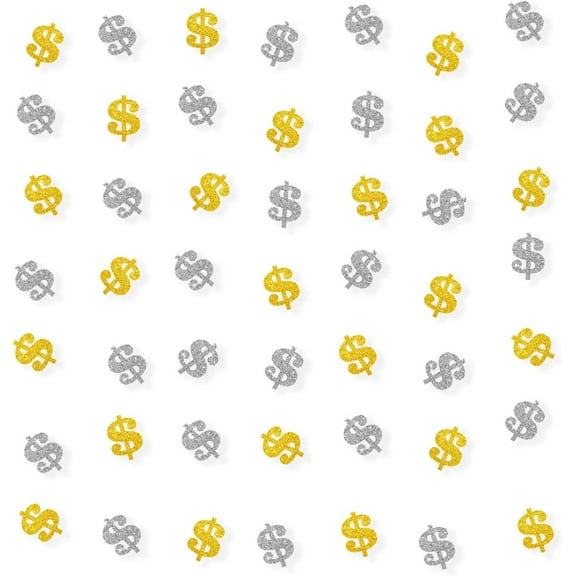 Set of 100 Dollar Sign Confetti, Festival Party Table Decorations, American Dollar Sign Paper Confetti, Baby Shower Table Scatter Decorations