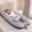 Light Gray&Blue47''*21'', variant on 1PC U-Shaped Pregnancy Pillow, Provides Support for Side Sleeping, Eases Body Fatigue, Removable Washable Breathable Cover, Thoughtful Gift for Pregnant Women,47''*21''(Dark Gray)