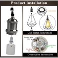 thumbnail image 3 of Vintage E27 lamp socket, Edison retro pendant lamp, Solid ceramic adapter, 4 Pieces black pearl socket, 3 of 4