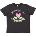 thumbnail image 3 of Inktastic Grammy's Girl- heart flowers Youth T-Shirt, 3 of 5