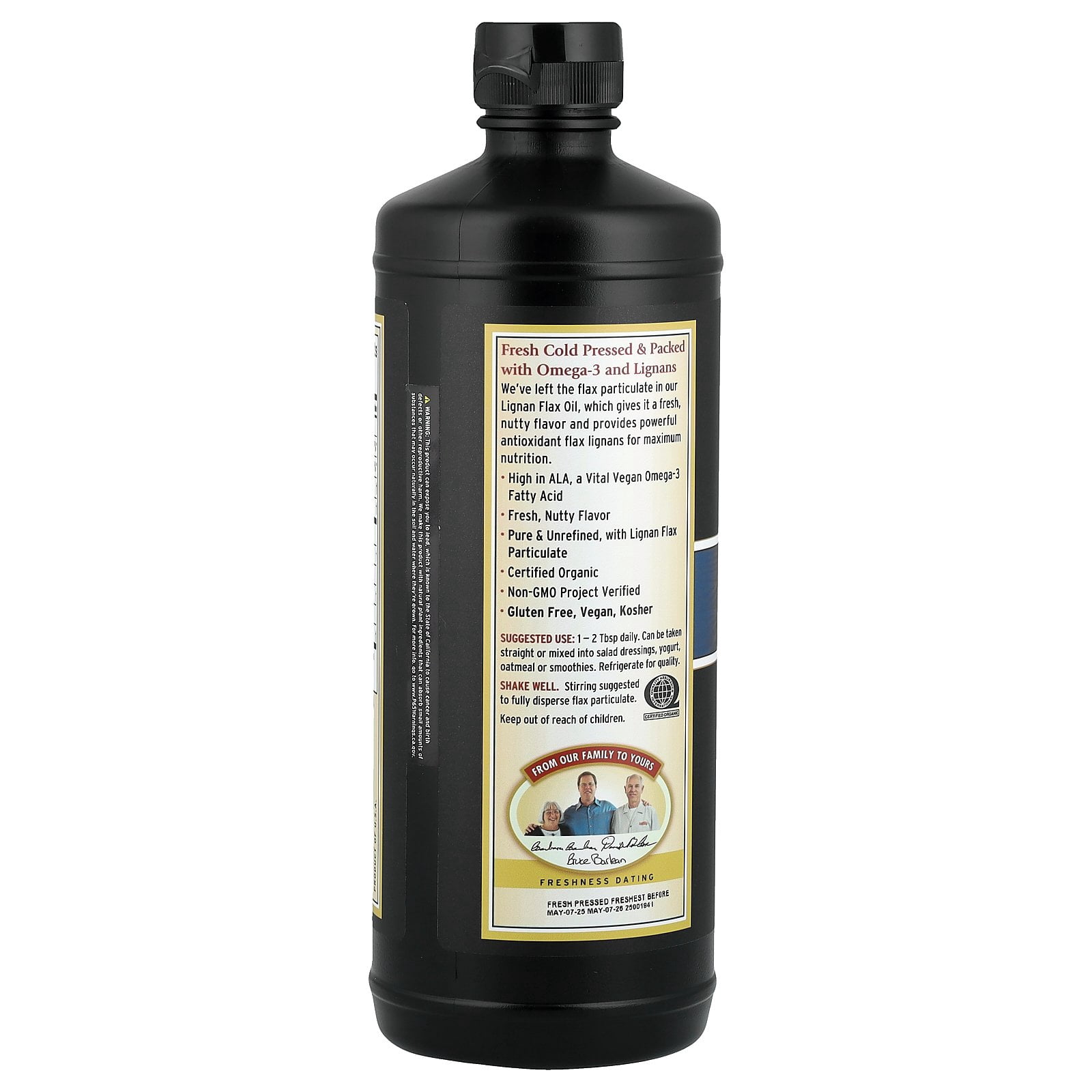 Barleans Organic Oils Barleans Flax Oil, 32 oz