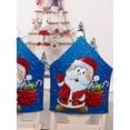 thumbnail image 2 of YINKUU Christmas Chair Covers 4pcs Merry Christmas Dining Room Chair Back Slipcovers Santa Claus Snowman Xmas Chair Covers for Christmas Holiday Home Decor, 2 of 10