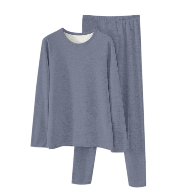 WAENQINLA Ensemble de sous-Vêtements Thermiques pour Hommes Couche de Base Douce Caleçons Longs pour Ski Randonnée Camping Ajusté Col Rond Haut & Bas Ensemble
