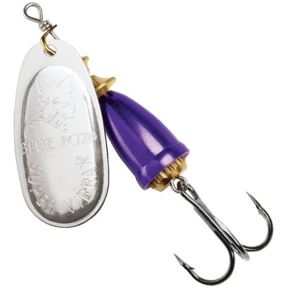 Blue Fox Classic Vibrax Size 3 Inline Spinner 1/4 oz Silver/Purple