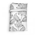 thumbnail image 4 of Floral Fabric Shopping Tote, Monotone Style Outline Drawings of Botanical Flowers Curves Flourishes, Portable and Foldable Bag to Keep in Pocket Bag Purse & Car, Charcoal Grey and White, by Ambesonne, 4 of 4
