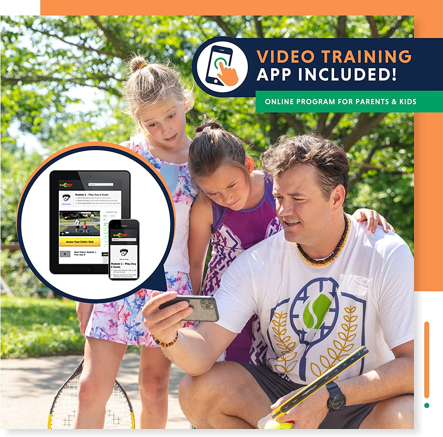 Tennis Racket for Kids with Training Videos by Street Tennis Club - Proper Equipment Helps You Learn Faster and Play Better - 21" Pink/White