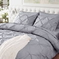 thumbnail image 6 of U by Bedsure Queen Comforter Set Grey, Summer Deal Bed in a Bag Queen Size Bedding, 7 Pieces Pinch Pleat All Season Comforter with Sheets, Pillowcases & Shams, 6 of 10