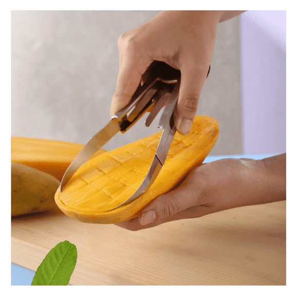 Fruit Divider Tool Set, Watermelon Cutter Peeler, Stainless Steel Fruit Enucleator Dicer for Kitchen - Easy & Safe Fruit Prep