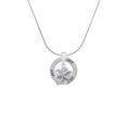thumbnail image 2 of Delight Jewelry Silvertone Purple Plumeria Flower Joy Ring Charm Necklace, 18", 2 of 4