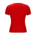 thumbnail image 5 of hotojiny Going out Tops for Women V Neck Lace up Trendy Outfit Slim Fit Fashion Short Sleeve Summer Clothes S-2XL, 5 of 7